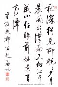 启功行书作品《湖楼登眺》